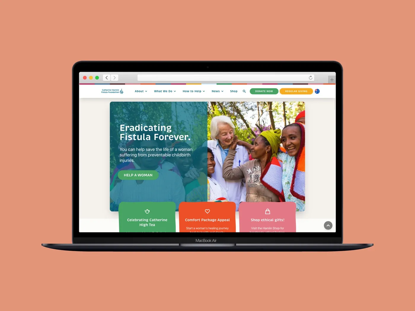 Catherine Hamlin Fistula Foundation website redesign