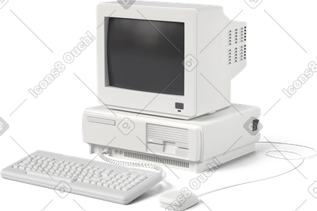 Vintage 90s computer setup