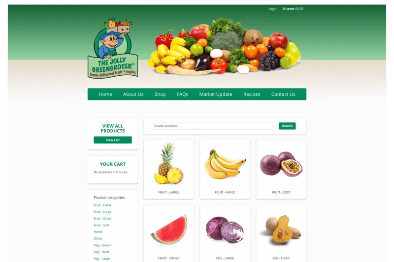 The Jolly Greengrocer — online store product listing page